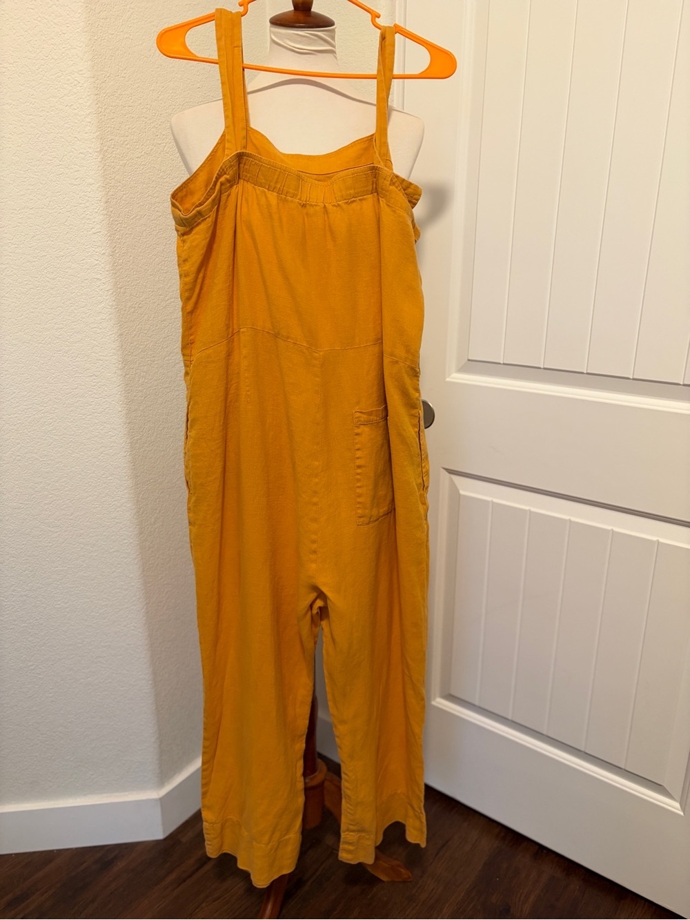 Everlane Mustard Wide-Leg Square-Neck Jumpsuit - Picture 2 of 3